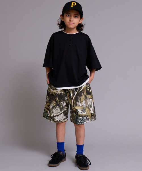 PAIRMANON STREET(ペアマノンストリート)の「【90-160cm】【綿100%】レイヤード風 半袖 Tシャツ【PAIRMANON STREET】(Tシャツ/カットソー・キッズ・ブラック/ネイビー/ブラウン/ブルー・90/160/100/150/140/130/120/110)」の20枚目の写真