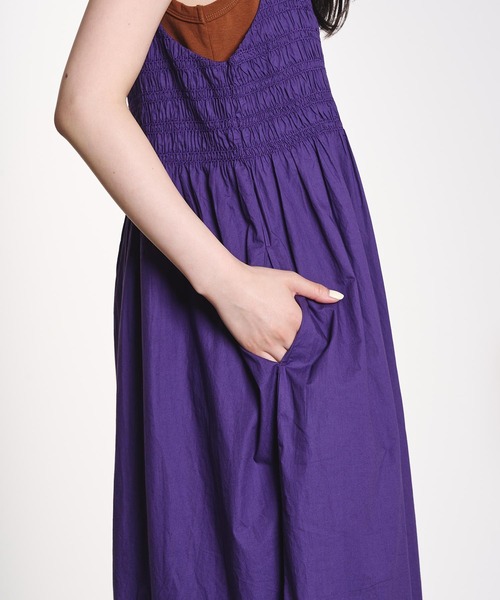 ROSE BUD(ローズバッド)の「SHIRRING ALL IN ONE(つなぎ/オールインワン・レディース・ブラック/パープル・ONE SIZE)」の12枚目の写真
