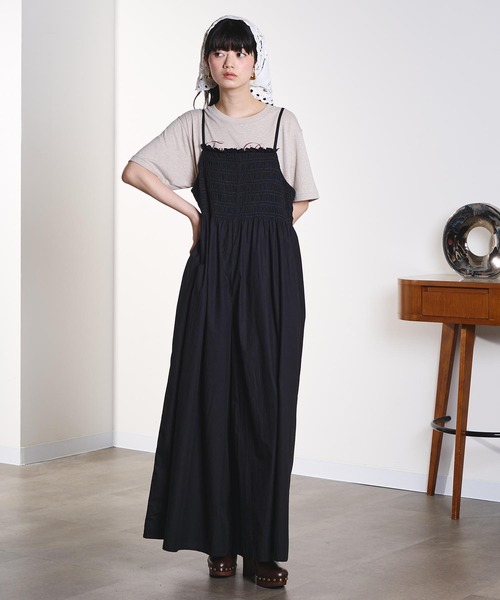 ROSE BUD(ローズバッド)の「SHIRRING ALL IN ONE(つなぎ/オールインワン・レディース・ブラック/パープル・ONE SIZE)」の15枚目の写真