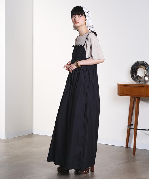 ROSE BUD(ローズバッド)の「SHIRRING ALL IN ONE(つなぎ/オールインワン・レディース・ブラック/パープル・ONE SIZE)」の16枚目の写真