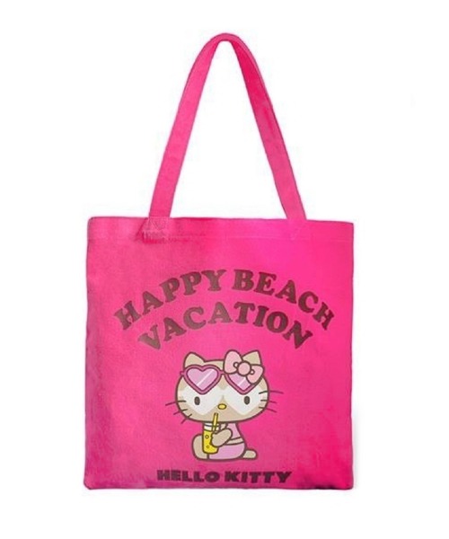 LOCALMOTION HAWAII(ローカルモーション ハワイ)の「日焼けキティKITTY A4 TOTE(トートバッグ・レディース・ピンク・FREE)」の1枚目の写真
