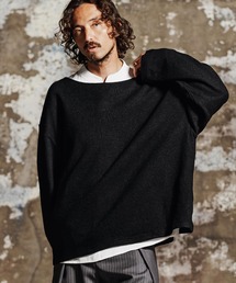 Jih Nunc | mlt5763- ウール混起毛ボートネックカットソー(JIH-R1198)(Tシャツ/カットソー)