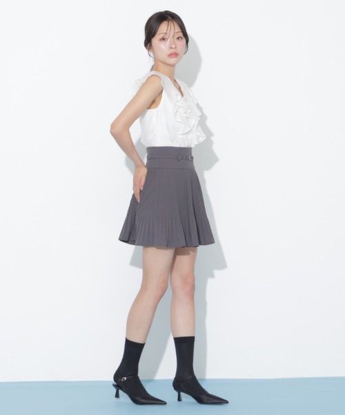 JILL by JILL STUART(ジルバイジルスチュアート)の「ベルト付きプリーツミニスカート(スカート・レディース・ベージュ系その他/グレー/ブラウン・FREE)」の8枚目の写真