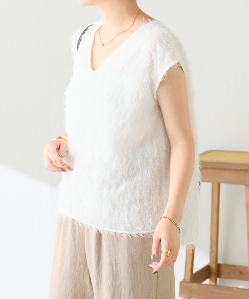 COLLAGE GALLARDAGALANTE(コラージュガリャルダガランテ)の「レイヤードにも/シフォンフレンチシアーブラウス(シャツ/ブラウス・レディース・ホワイト/ブラック・FREE)」の15枚目の写真