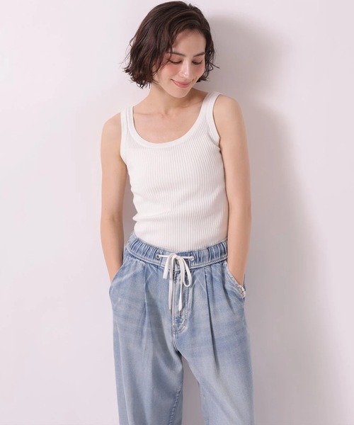 Arpege story(アルページュストーリー)の「〈着るスキンケア〉リブニットタンク(ニット/セーター・レディース・ブラック/ピンク/グレイッシュベージュ/ホワイト・2)」の7枚目の写真