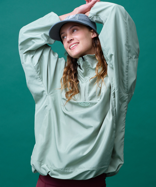 MENASOO(ミナス)の「Unisex Easy Move Half Zip_Mint(ナイロンジャケット・レディース・ミント・1/2)」の6枚目の写真