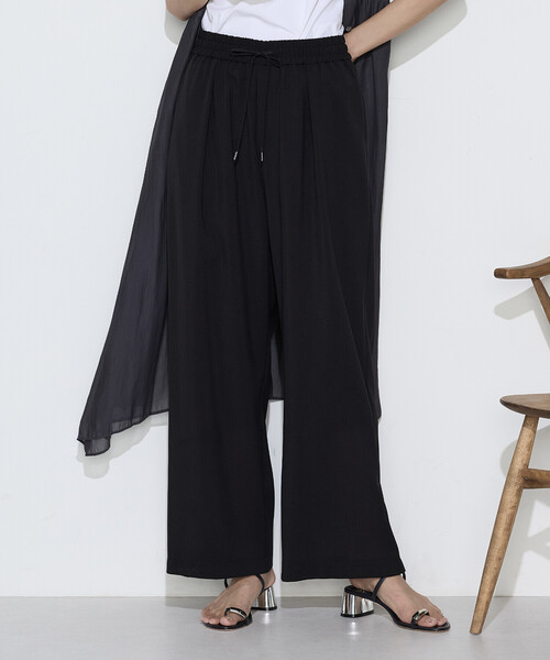 COMME CA(コムサ)の「〔 TALLサイズ 〕 トリポリカラミ ワイドパンツ(その他パンツ・レディース・ブラック・13号)」の8枚目の写真