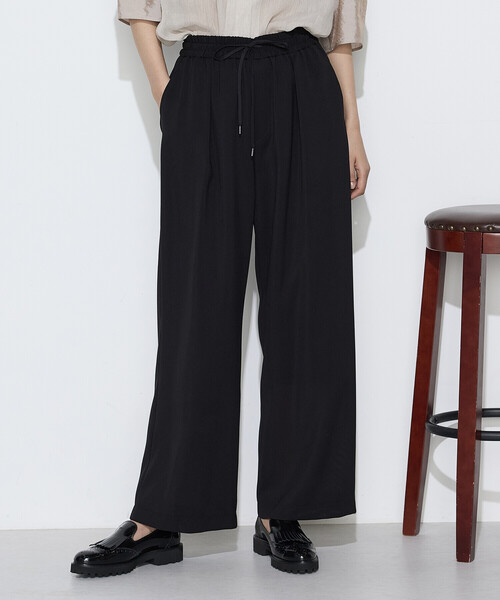 COMME CA(コムサ)の「〔 TALLサイズ 〕 トリポリカラミ ワイドパンツ(その他パンツ・レディース・ブラック・13号)」の11枚目の写真