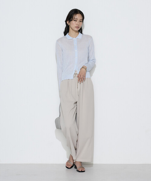 COMME CA(コムサ)の「〔 TALLサイズ 〕 トリポリカラミ ワイドパンツ(その他パンツ・レディース・ブラック・13号)」の15枚目の写真
