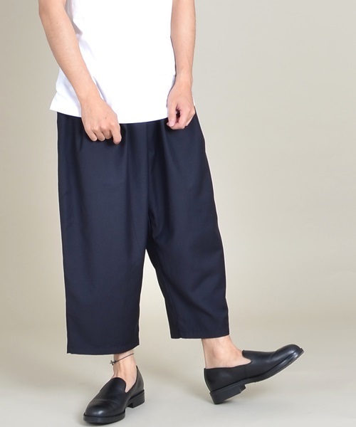 SHIPS JET BLUE（シップスジェットブルー）の「《一部追加予約》 SHIPS JET BLUE: T/R ガウチョパンツ■（その他パンツ・メンズ・オリーブ/ネイビー/ブラック/グレー・MEDIUM/SMALL）」の4枚目の写真