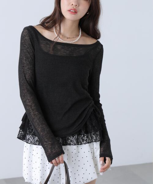 FREE'S MART(フリーズマート)の「◆メランジドロストレースティアードキャミセット(Tシャツ/カットソー・レディース・ホワイト系その他/グレー/ブラウン/ブラック・FREE)」の7枚目の写真