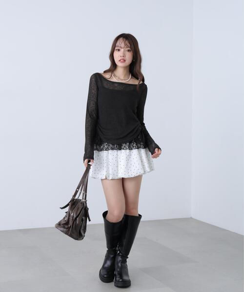 FREE'S MART(フリーズマート)の「◆メランジドロストレースティアードキャミセット(Tシャツ/カットソー・レディース・ホワイト系その他/グレー/ブラウン/ブラック・FREE)」の9枚目の写真