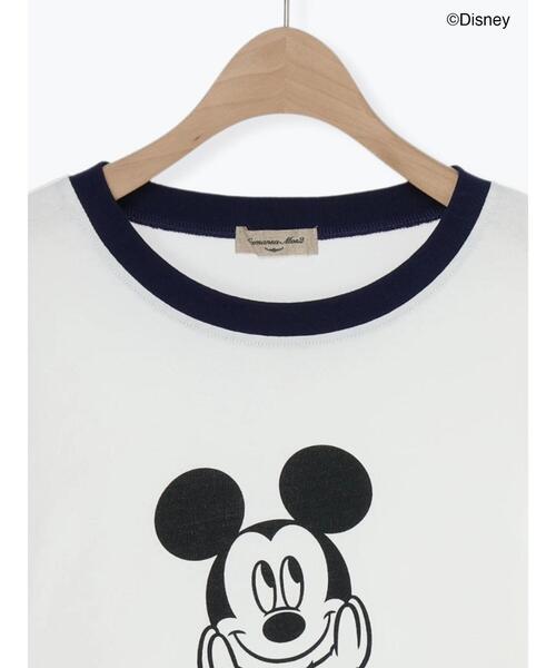 Samansa Mos2(サマンサ モスモス)の「【Disney】ミッキーマウス/リンガーTシャツ(Tシャツ/カットソー・レディース・オフホワイト・F)」の11枚目の写真