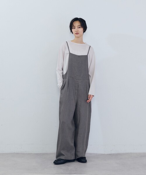 ADIEU TRISTESSE(アデュートリステス)の「リネンサロペット(サロペット/オーバーオール・レディース・カーキ/ブラウン・38)」の18枚目の写真