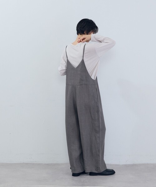ADIEU TRISTESSE(アデュートリステス)の「リネンサロペット(サロペット/オーバーオール・レディース・カーキ/ブラウン・38)」の15枚目の写真
