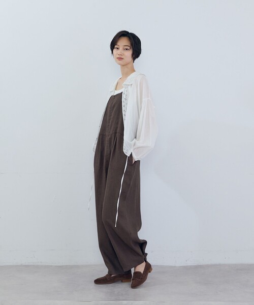 ADIEU TRISTESSE(アデュートリステス)の「リネンサロペット(サロペット/オーバーオール・レディース・カーキ/ブラウン・38)」の10枚目の写真