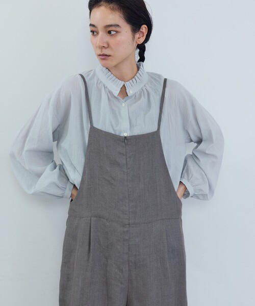 ADIEU TRISTESSE(アデュートリステス)の「リネンサロペット(サロペット/オーバーオール・レディース・カーキ/ブラウン・38)」の7枚目の写真