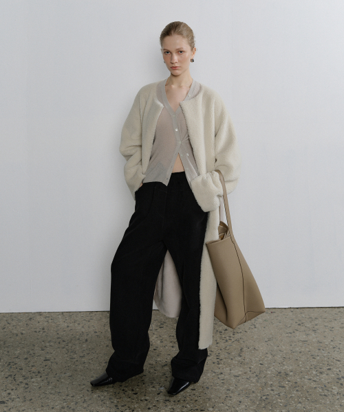 108POUND(108パウンド)の「Misty Shearling Reversible Coat_Light gray(チェスターコート・レディース・その他・FREE)」の3枚目の写真