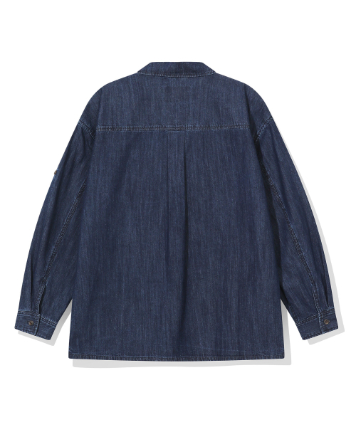 BEENTRILL（ビントリル）の「オーバーサイズライトデニムワークシャケット（インディゴ）（その他トップス・レディース・その他・SMALL/MEDIUM/LARGE/X-LARGE）」の3枚目の写真