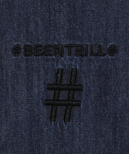 BEENTRILL（ビントリル）の「オーバーサイズライトデニムワークシャケット（インディゴ）（その他トップス・レディース・その他・SMALL/MEDIUM/LARGE/X-LARGE）」の4枚目の写真