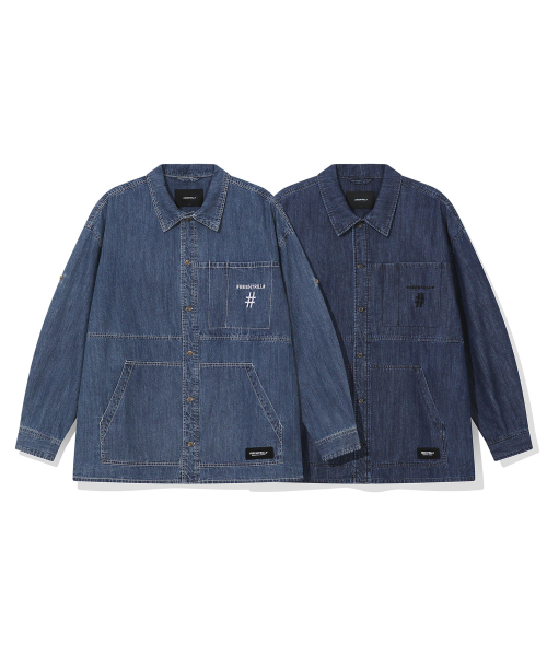 BEENTRILL（ビントリル）の「オーバーサイズライトデニムワークシャケット（インディゴ）（その他トップス・レディース・その他・SMALL/MEDIUM/LARGE/X-LARGE）」の5枚目の写真