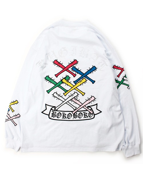 GALFY(ガルフィー)の「【GALFY/ガルフィー】釘バットHERTS ロンTee(Tシャツ/カットソー・メンズ・ホワイト/ブラック/グレー系カモフラージュ・M/L/XL)」の6枚目の写真