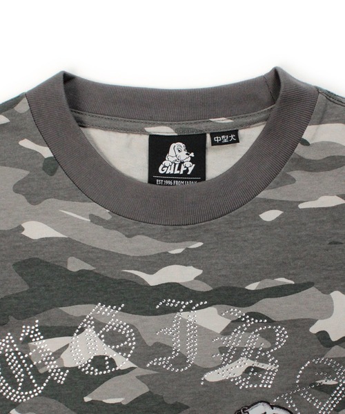 GALFY(ガルフィー)の「【GALFY/ガルフィー】釘バットHERTS ロンTee(Tシャツ/カットソー・メンズ・ホワイト/ブラック/グレー系カモフラージュ・M/L/XL)」の9枚目の写真