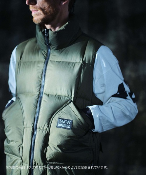 GRIP SWANY(グリップスワニー)の「【TAION-002VZWK-GS】 CORDURA DOWN VEST(ダウンベスト・メンズ・ブラック/オリーブ・S/M/L/XL/XXL)」の18枚目の写真