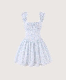 Fleur Lace Square Neck Mini Dress/フルールレーススクエアネックミニドレス