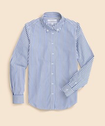 スーピマコットンストレッチ　ベンガルストライプ　ボタンダウンシャツ　Classic Fit