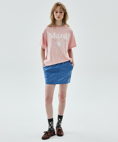Mardi Mercredi(マルディメクルディ)の「TSHIRT FLOWERMARDI PIGMENT WASHING / Tシャツ フラワー マルディ ピグメント ウォッシング(Tシャツ/カットソー・レディース・ネイビー/ピンク/ブラウン・FREE)」の19枚目の写真