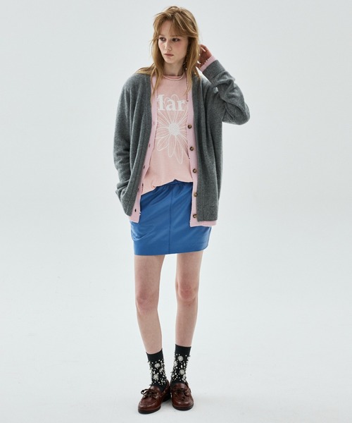 Mardi Mercredi(マルディメクルディ)の「TSHIRT FLOWERMARDI PIGMENT WASHING / Tシャツ フラワー マルディ ピグメント ウォッシング(Tシャツ/カットソー・レディース・ネイビー/ピンク/ブラウン・FREE)」の21枚目の写真