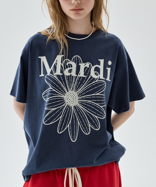 Mardi Mercredi(マルディメクルディ)の「TSHIRT FLOWERMARDI PIGMENT WASHING / Tシャツ フラワー マルディ ピグメント ウォッシング(Tシャツ/カットソー・レディース・ネイビー/ピンク/ブラウン・FREE)」の9枚目の写真