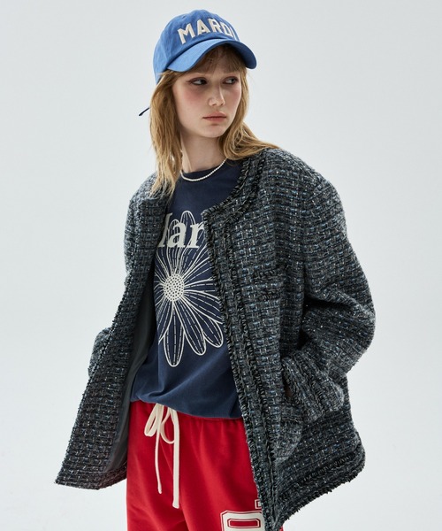Mardi Mercredi(マルディメクルディ)の「TSHIRT FLOWERMARDI PIGMENT WASHING / Tシャツ フラワー マルディ ピグメント ウォッシング(Tシャツ/カットソー・レディース・ネイビー/ピンク/ブラウン・FREE)」の12枚目の写真