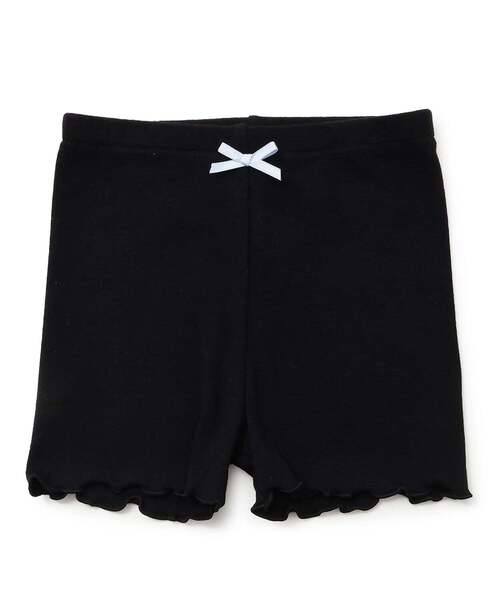 Lycee mine(リセマイン)の「【安心】1分丈レギンス(表起毛)【子供服】【キッズ】【女の子】(レギンス/スパッツ・キッズ・ブラック/トップグレー・120cm/140cm/110cm/100cm/130cm)」の1枚目の写真