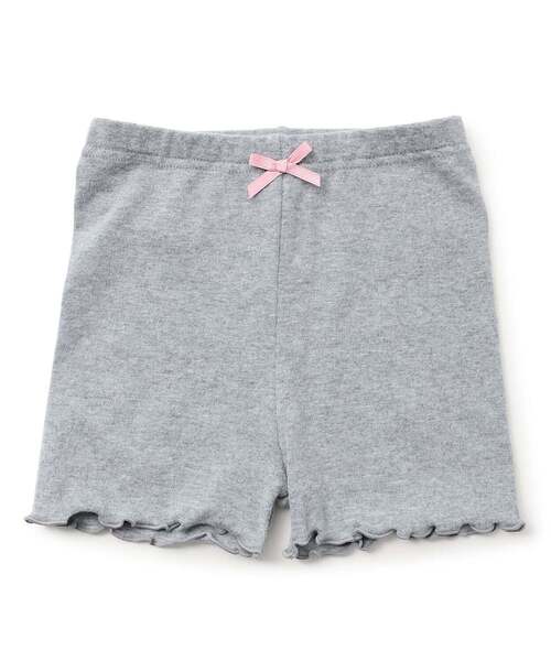 Lycee mine(リセマイン)の「【安心】1分丈レギンス(表起毛)【子供服】【キッズ】【女の子】(レギンス/スパッツ・キッズ・ブラック/トップグレー・120cm/140cm/110cm/100cm/130cm)」の2枚目の写真