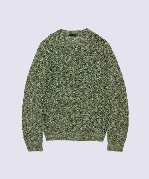 STUDIOUS(ステュディオス)の「MULTI-COLORED SWEATER(ニット/セーター・メンズ・ブラック/マルチ/グリーン・2/3)」の3枚目の写真