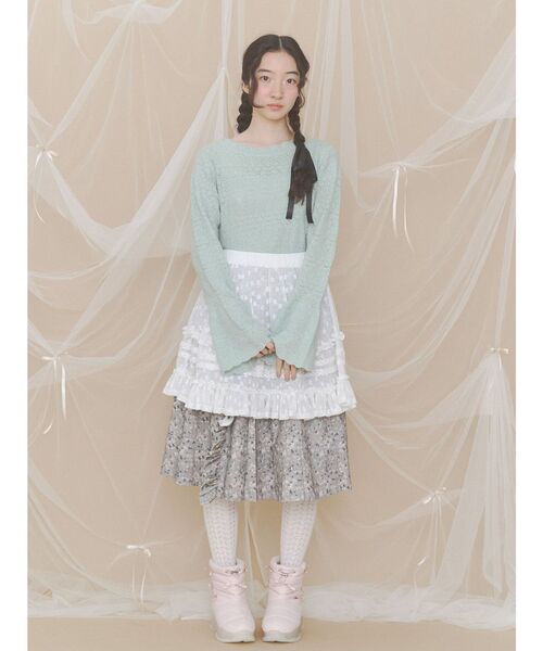 merry jenny（メリージェニー）の「フリルプリーツミディスカート（スカート・レディース・ベージュ/グレー・FREE）」の7枚目の写真