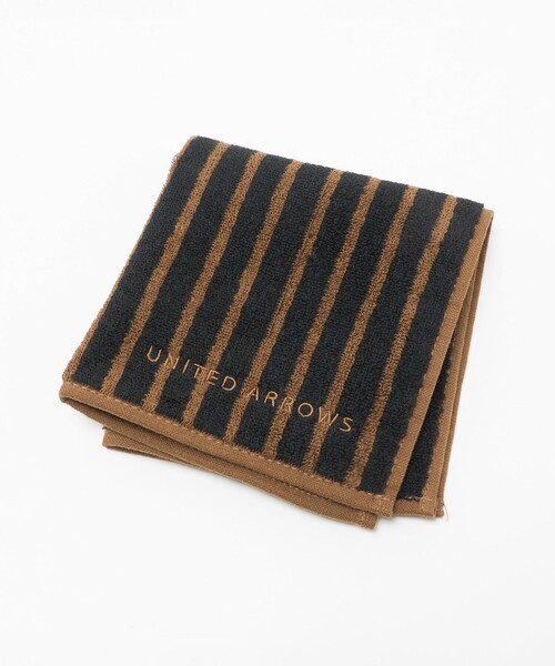 UNITED ARROWS(ユナイテッドアローズ)の「パイル ストライプ ハンカチ(バンダナ/スカーフ・メンズ・ブラック/ネイビー・FREE)」の2枚目の写真