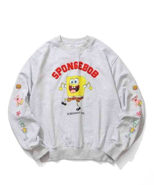 CORPUS TOKYO(コーパス トーキョー)の「【SpongeBob/スポンジボブ】サガラ刺繍 ロゴ トレーナー(スウェット・メンズ・ライトグレー/ブルー/レッド/ブラック・LL/L)」の18枚目の写真
