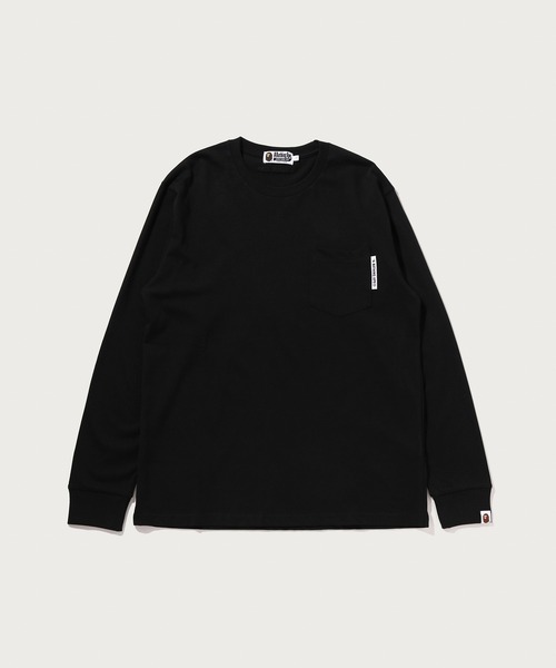 A BATHING APE（アベイシングエイプ）の「LINE CAMO FLAG LABEL POCKET LS TEE（Tシャツ/カットソー・メンズ・ホワイト/ブラック・X-LARGE/MEDIUM/XX-LARGE/SMALL/LARGE）」の2枚目の写真