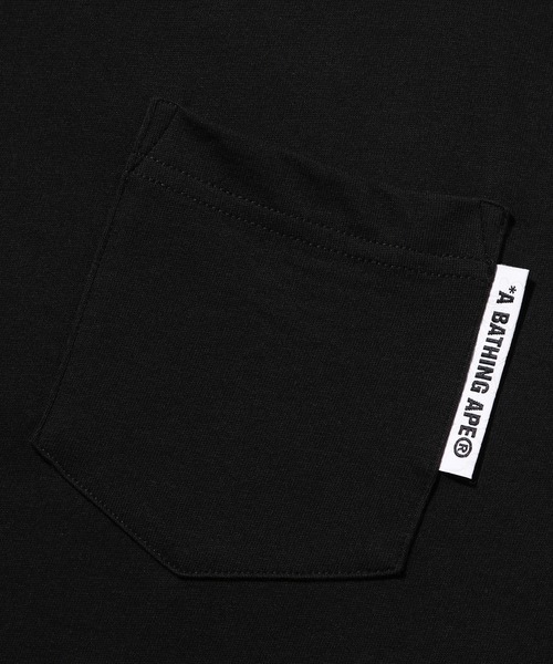 A BATHING APE（アベイシングエイプ）の「LINE CAMO FLAG LABEL POCKET LS TEE（Tシャツ/カットソー・メンズ・ホワイト/ブラック・X-LARGE/MEDIUM/XX-LARGE/SMALL/LARGE）」の6枚目の写真