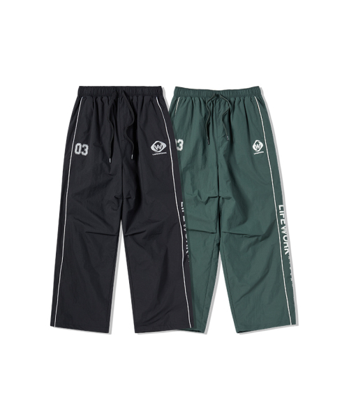 LIFE WORK(ライフワーク)の「ナンバリングワンマイルパンツ(スウェットパンツ・メンズ・グリーン/ブラック・M/L)」の3枚目の写真