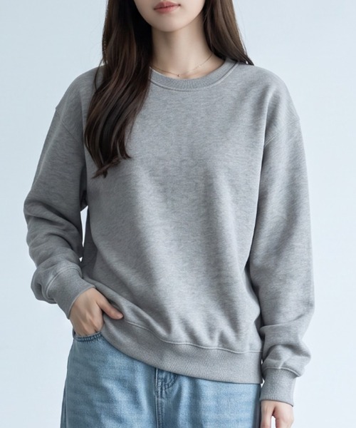 umune(ウムネ)の「きれいめに着こなせる♪大人のためのベーシックスウェット(スウェット・レディース・グレー/チャコールグレー/ライトグレー・FREE)」の3枚目の写真
