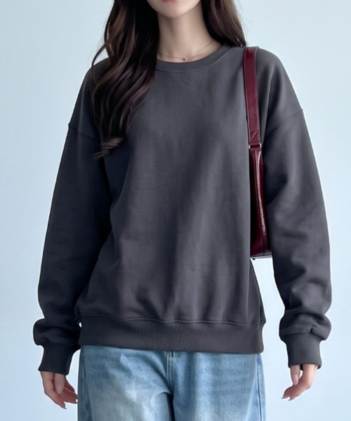umune(ウムネ)の「きれいめに着こなせる♪大人のためのベーシックスウェット(スウェット・レディース・グレー/チャコールグレー/ライトグレー・FREE)」の2枚目の写真