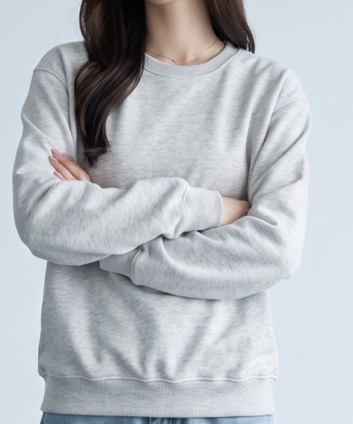 umune(ウムネ)の「きれいめに着こなせる♪大人のためのベーシックスウェット(スウェット・レディース・グレー/チャコールグレー/ライトグレー・FREE)」の1枚目の写真
