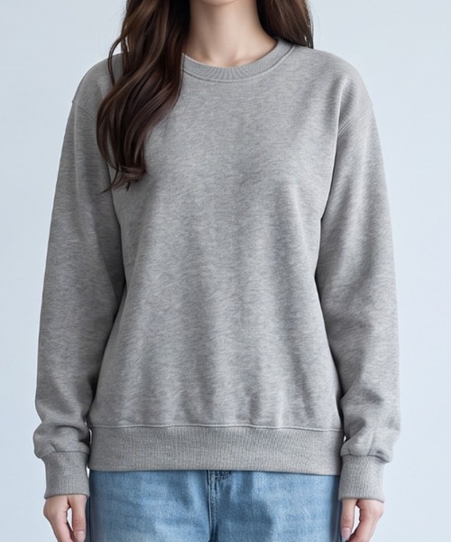umune(ウムネ)の「きれいめに着こなせる♪大人のためのベーシックスウェット(スウェット・レディース・グレー/チャコールグレー/ライトグレー・FREE)」の4枚目の写真