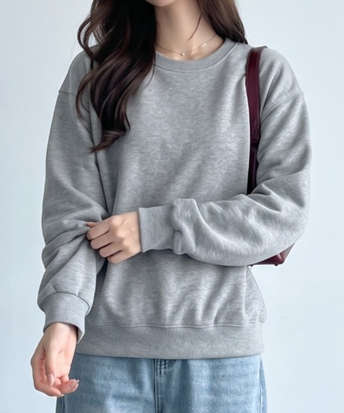 umune(ウムネ)の「きれいめに着こなせる♪大人のためのベーシックスウェット(スウェット・レディース・グレー/チャコールグレー/ライトグレー・FREE)」の5枚目の写真