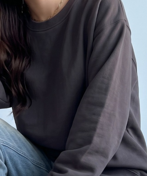 umune(ウムネ)の「きれいめに着こなせる♪大人のためのベーシックスウェット(スウェット・レディース・グレー/チャコールグレー/ライトグレー・FREE)」の10枚目の写真