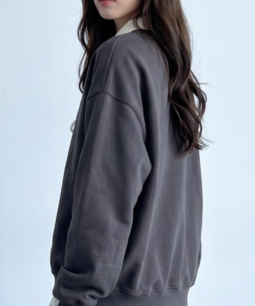 umune(ウムネ)の「きれいめに着こなせる♪大人のためのベーシックスウェット(スウェット・レディース・グレー/チャコールグレー/ライトグレー・FREE)」の12枚目の写真